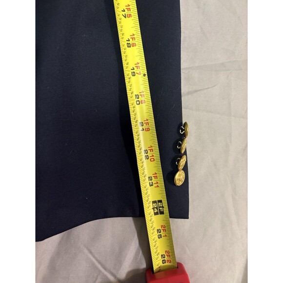 Brooks Brothers 346 Blazer Mens 42R Navy 3 Button Gold Crest Sport Coat Classic - Picture 9 of 12